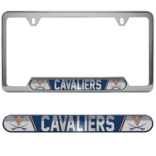 Virginia Cavaliers Embossed License Plate Frame, 6.25in x 12.25in