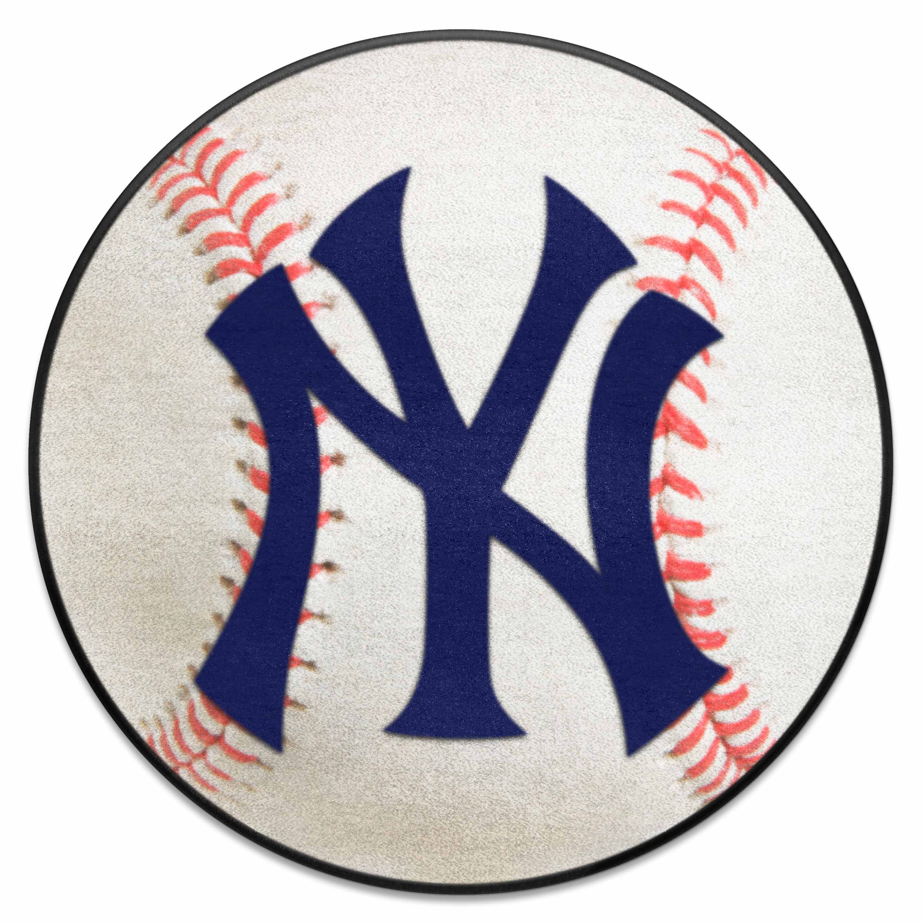 New York Yankees Baseball Rug - 27in. Diameter - New York Yankees