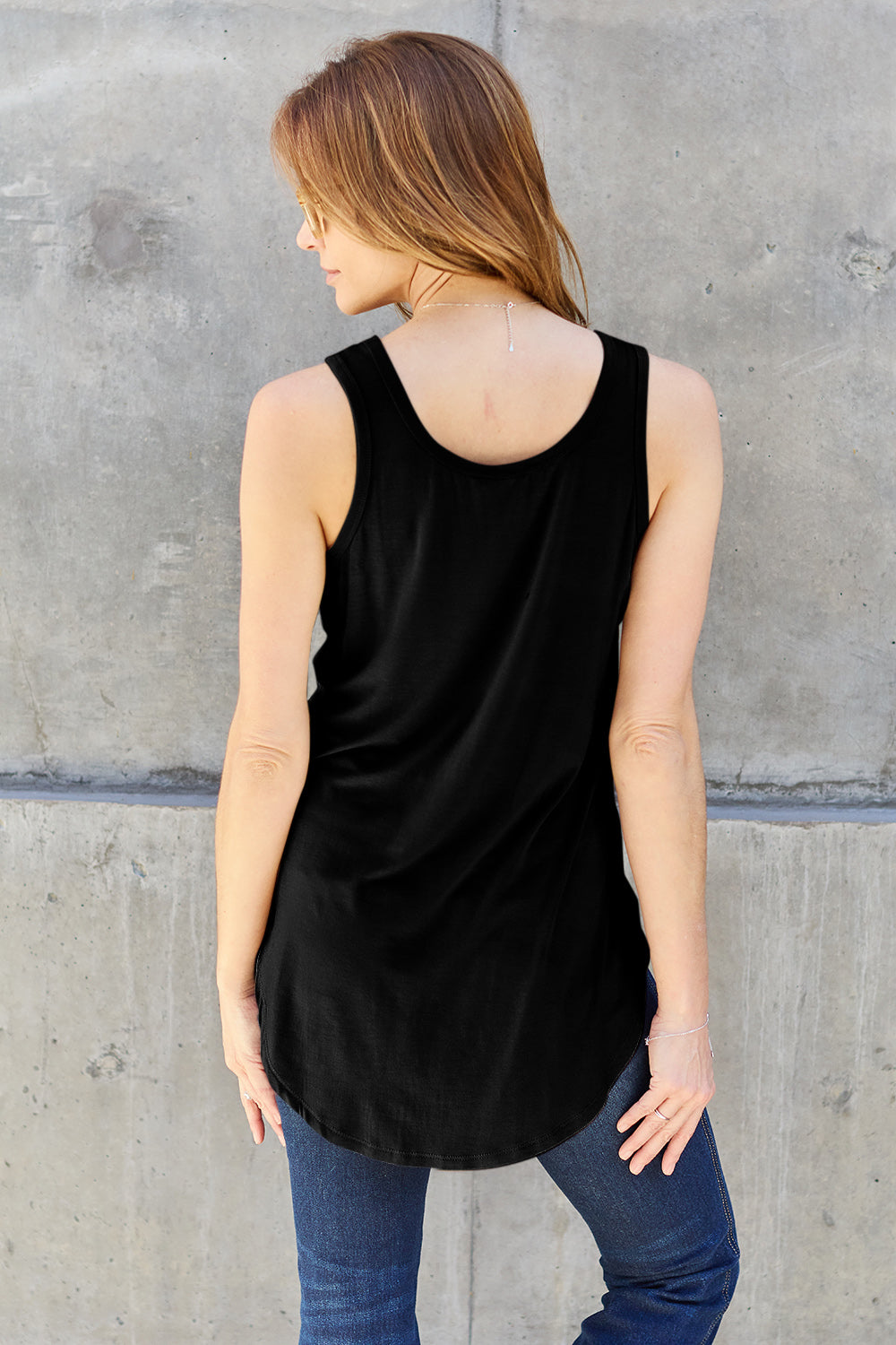 Basic Bae Bamboo Full Size Round Neck Tank Trendsi