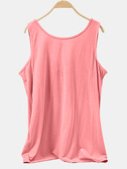 Scoop Neck Wide Strap Tank Trendsi