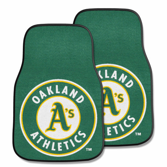 Oakland Athletics Front Carpet Car Mat Set - 2 Pieces - Oakland Athletics