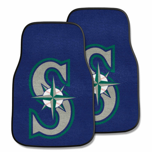 Seattle Mariners Front Carpet Car Mat Set - 2 Pieces