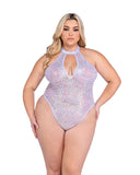 Roma Costume 6431 Sequin Fishnet Keyhole Romper - Flyclothing LLC