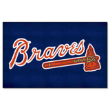 Atlanta Braves "Braves" Script Logo Ulti-Mat Rug - 5ft. x 8ft. - Atlanta Braves