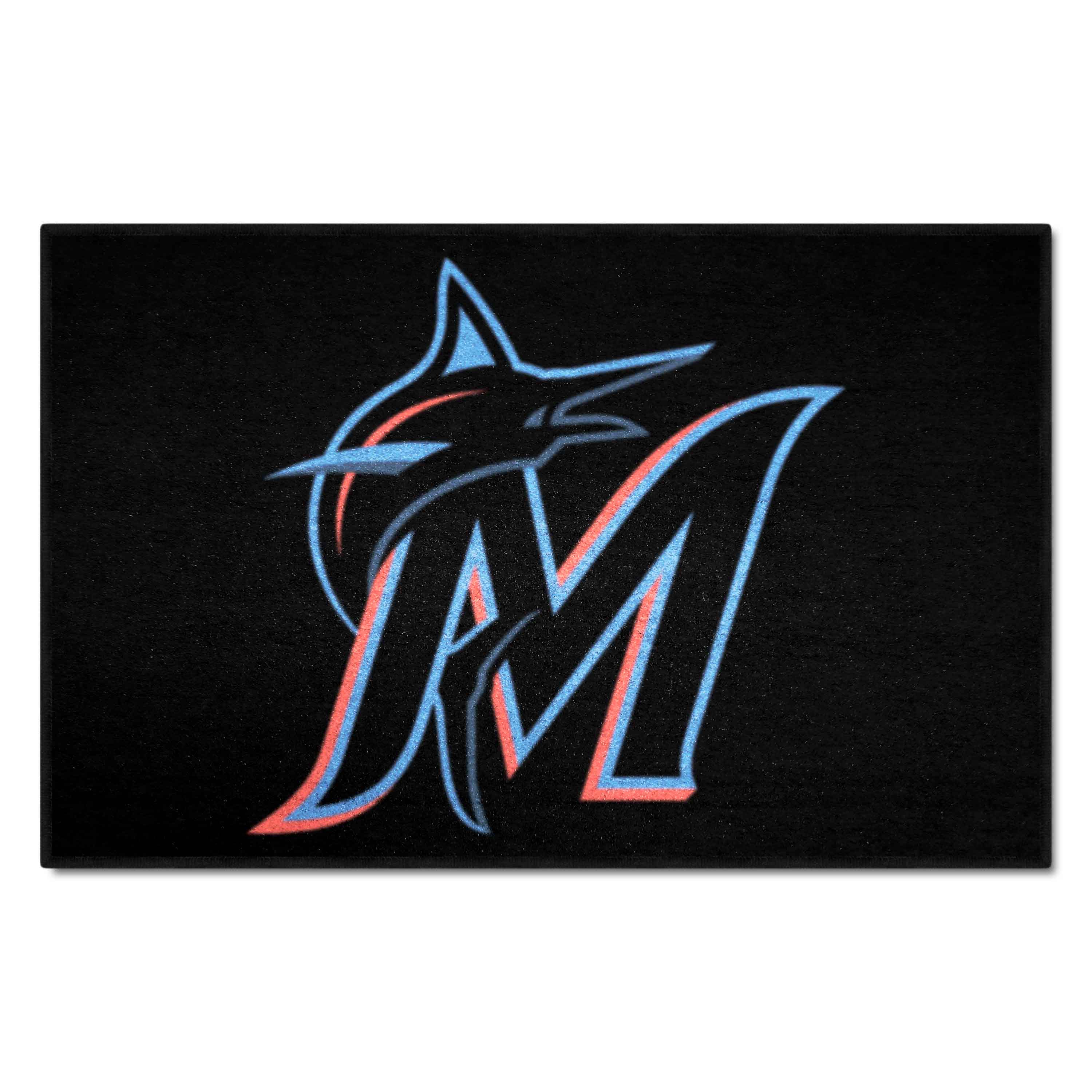 Miami Marlins Starter Mat Accent Rug - 19in. x 30in.