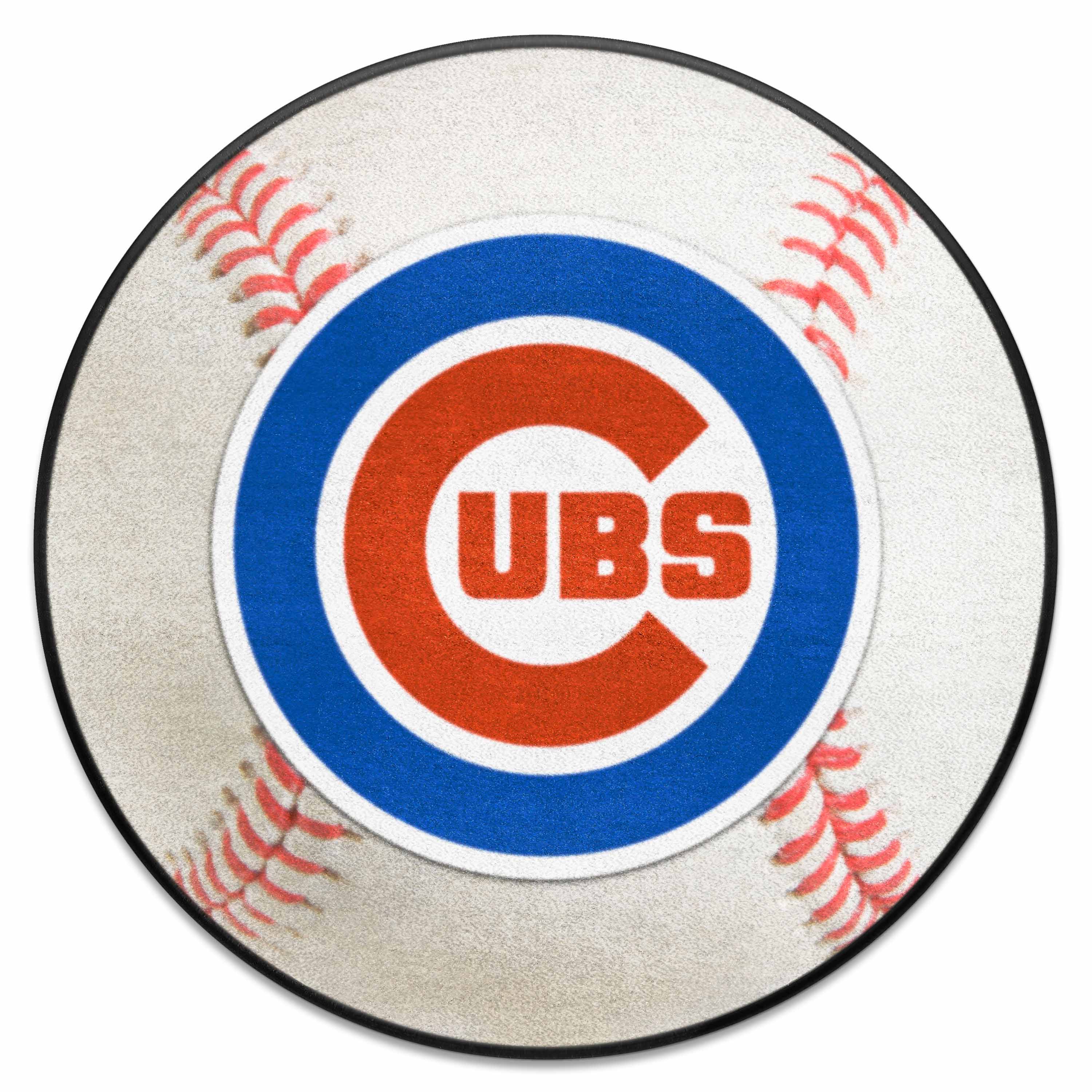 Chicago Cubs Baseball Rug - 27in. Diameter - Chicago Cubs