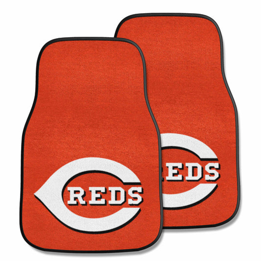 Cincinnati Reds Front Carpet Car Mat Set - 2 Pieces - Cincinnati Reds