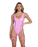 Roma Costume 6477 Vinyl & Fishnet Panel Romper