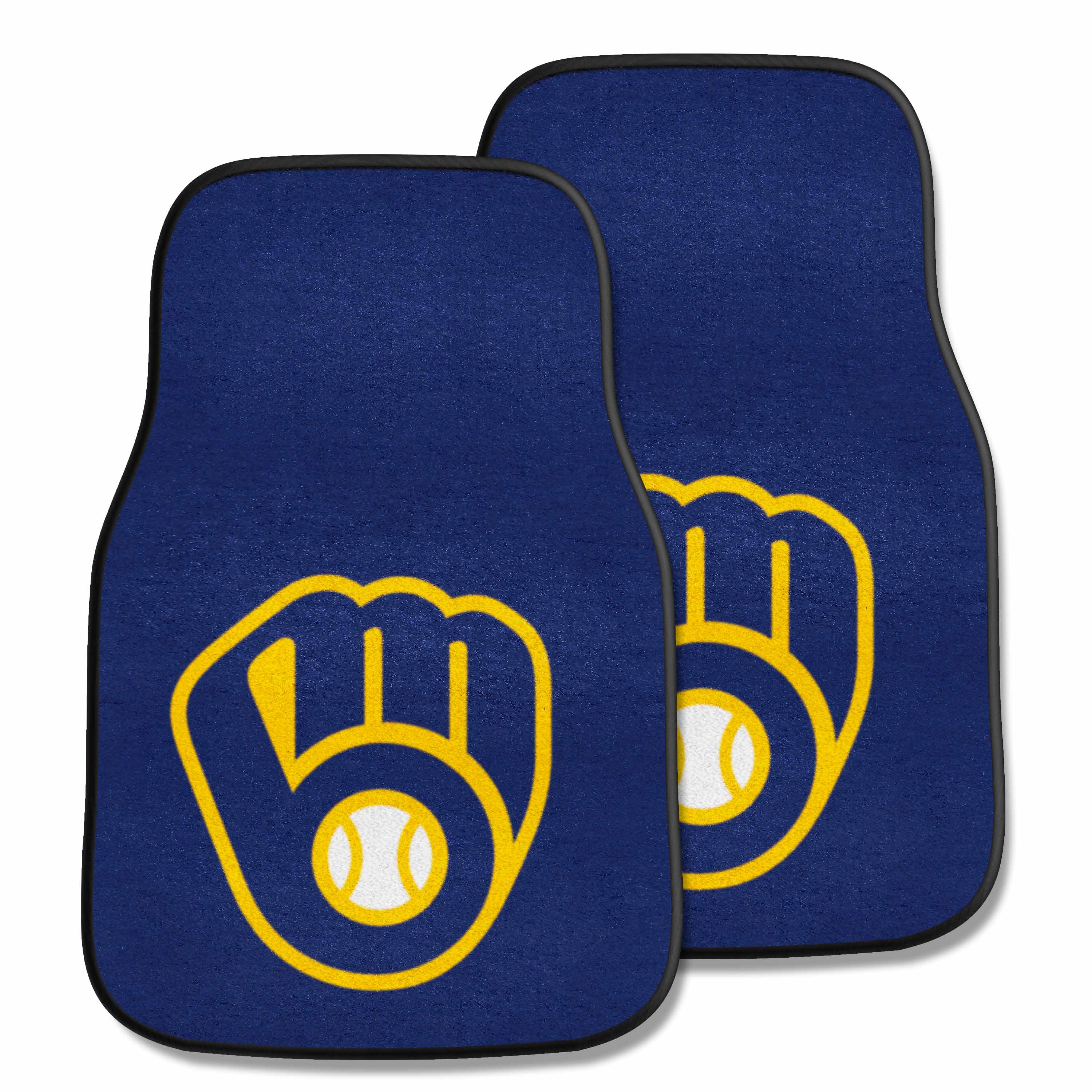 Milwaukee Brewers Front Carpet Car Mat Set - 2 Pieces