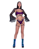 Roma Costume 6496 Shimmer Lining Fishnet Shorts