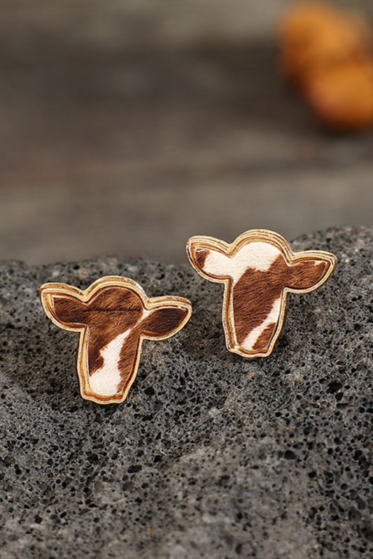 Bull Head Alloy Stud Earrings