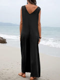 Full Size Wide Strap Jumpsuit with Pockets - Trendsi