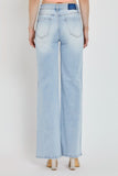 RISEN Full Size Wide Leg V Dipped Front Waist Jeans - Trendsi