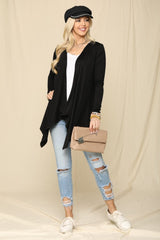 Celeste Full Size Open Front Knit Cardigan - Trendsi