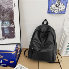 PU Leather Zip Backpack Bag - Trendsi