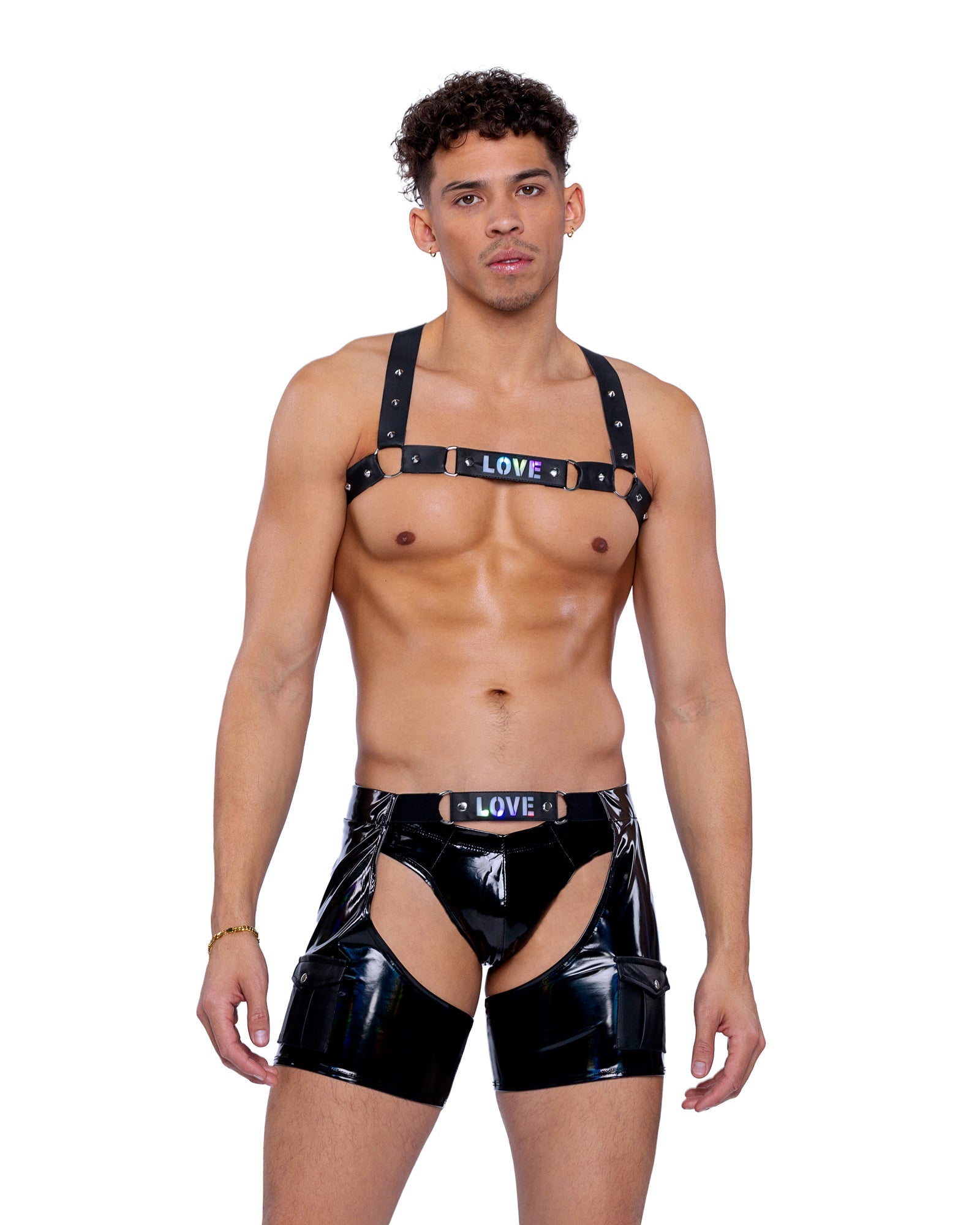 Roma Costume 6505 Pride Faux Leather Studded Harness