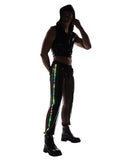 Roma Costume 6511 Pride Vinyl & Fishnet Light-Up Joggers - Flyclothing LLC