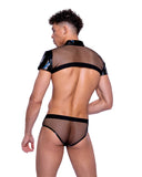 Roma Costume 6517 Vinyl & Fishnet Briefs - Flyclothing LLC