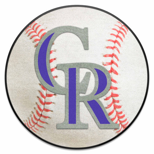 Colorado Rockies Baseball Rug - 27in. Diameter - Colorado Rockies