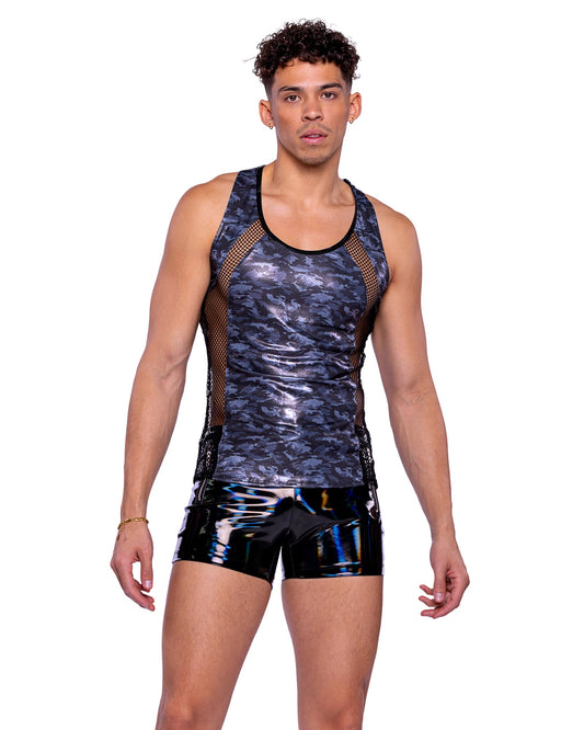 Roma Costume 6515 Vinyl with Iridescent Print Shorts