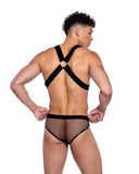 Roma Costume 6517 Vinyl & Fishnet Briefs - Flyclothing LLC