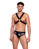 Roma Costume 6517 Vinyl & Fishnet Briefs