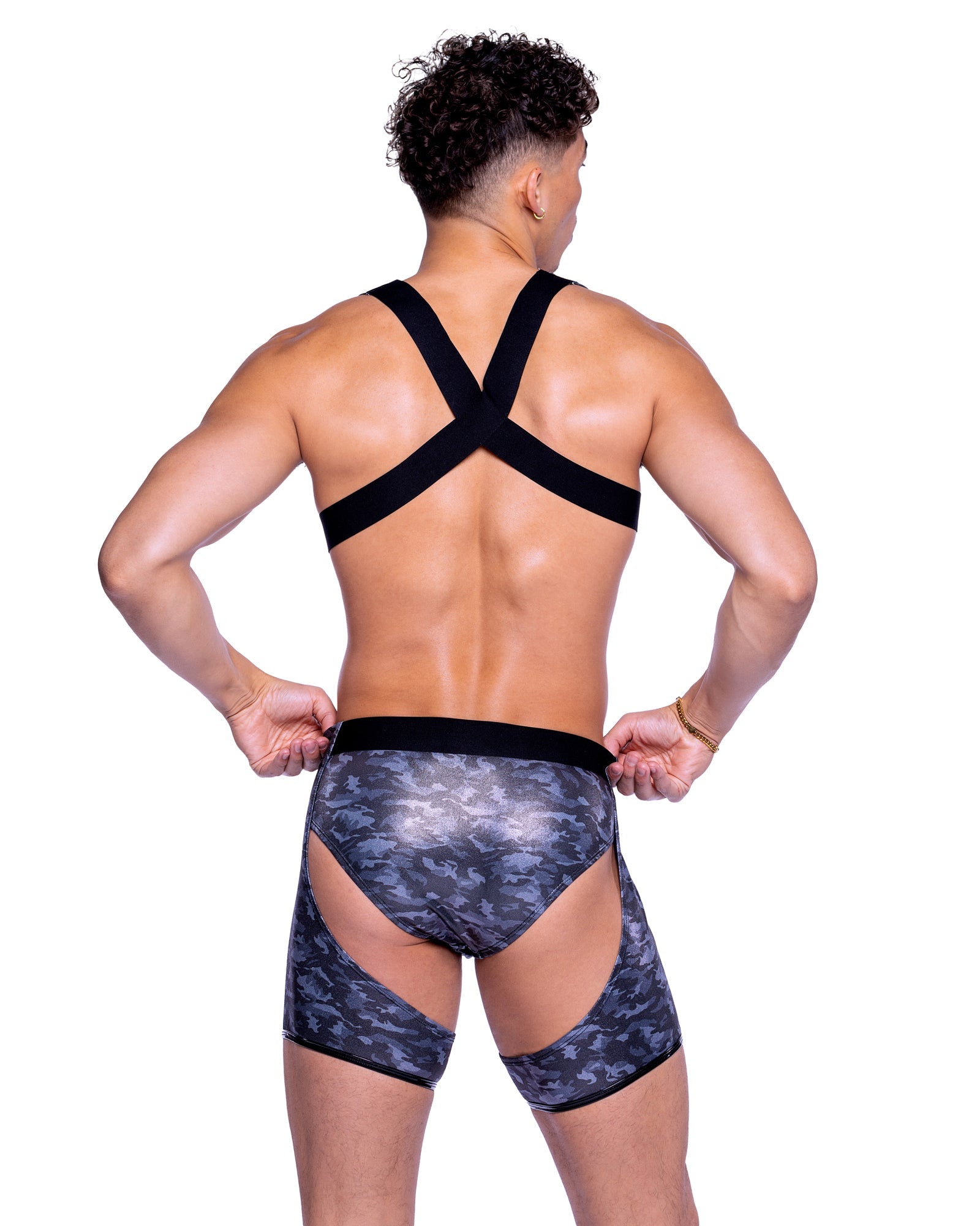 Roma Costume 6522 Shimmer Camouflage Cropped Top - Flyclothing LLC