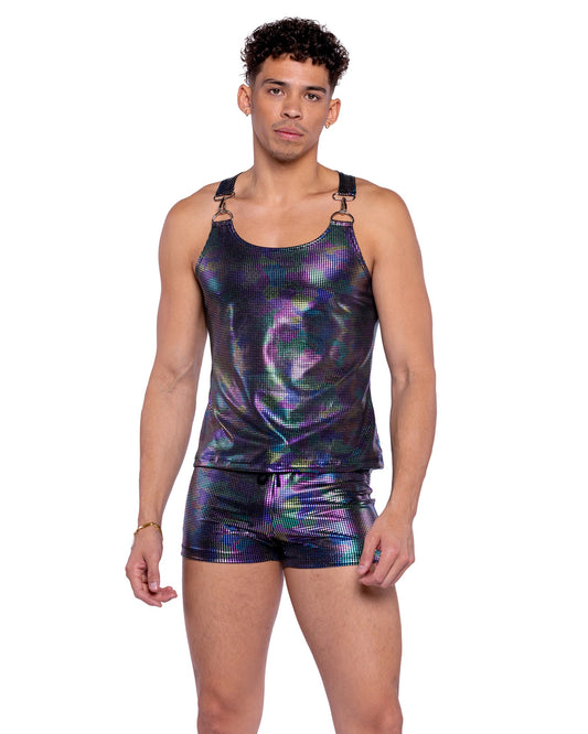 Roma Costume 6529 Rainbow Shimmer Camouflage Tank Top