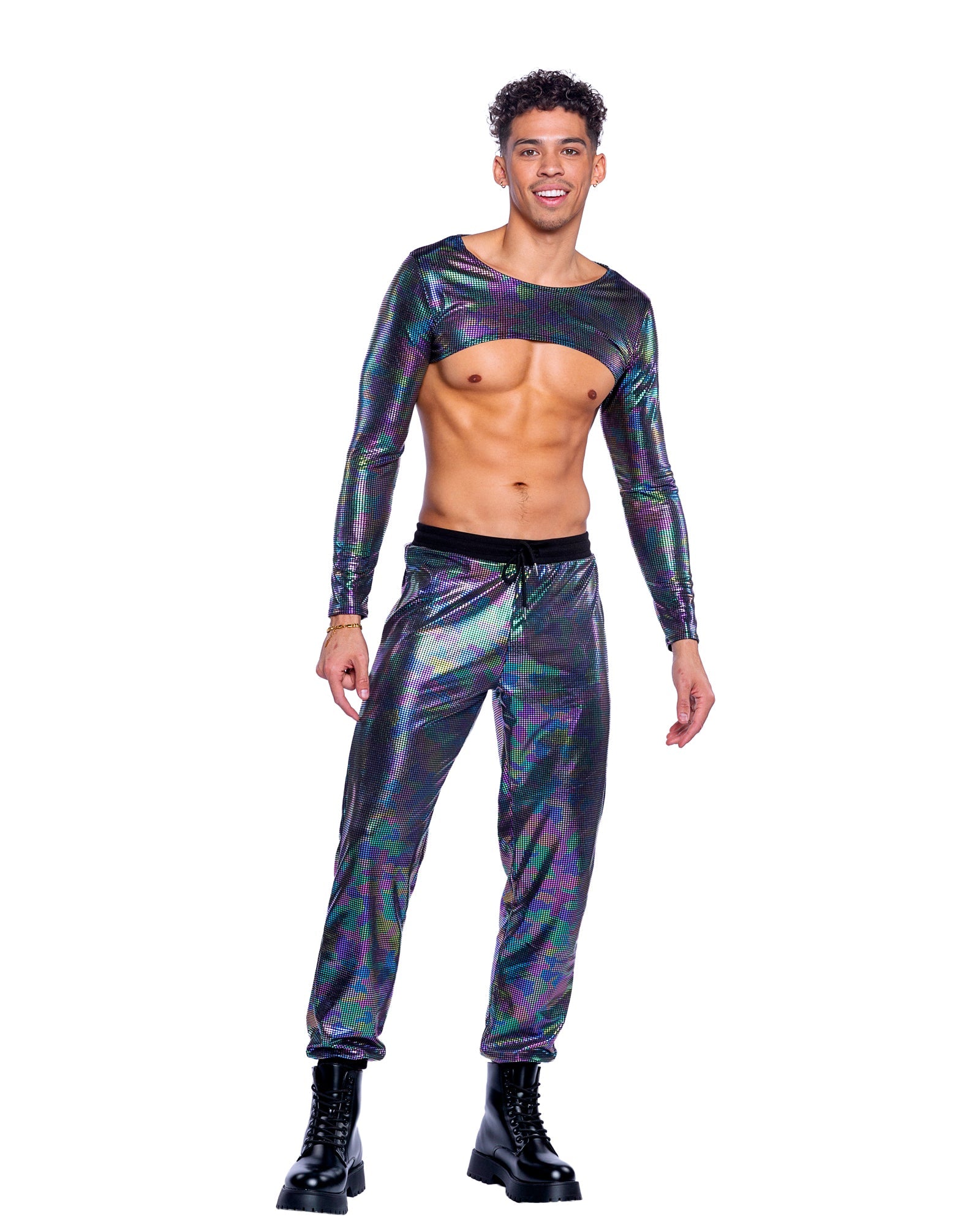 Roma Costume 6532 Rainbow Shimmer Camouflage Joggers