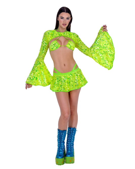 Roma Costume 6541 Sequin Bell Sleeve Shrug