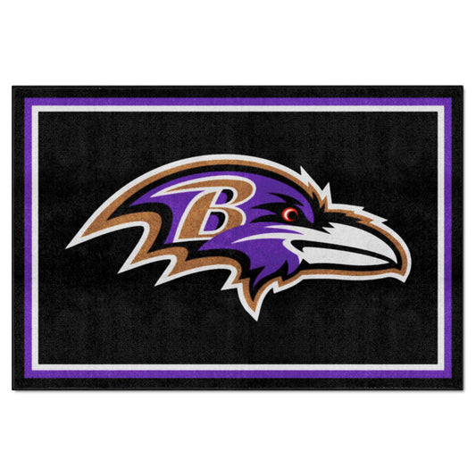 Baltimore Ravens 5ft. x 8 ft. Plush Area Rug - Baltimore Ravens