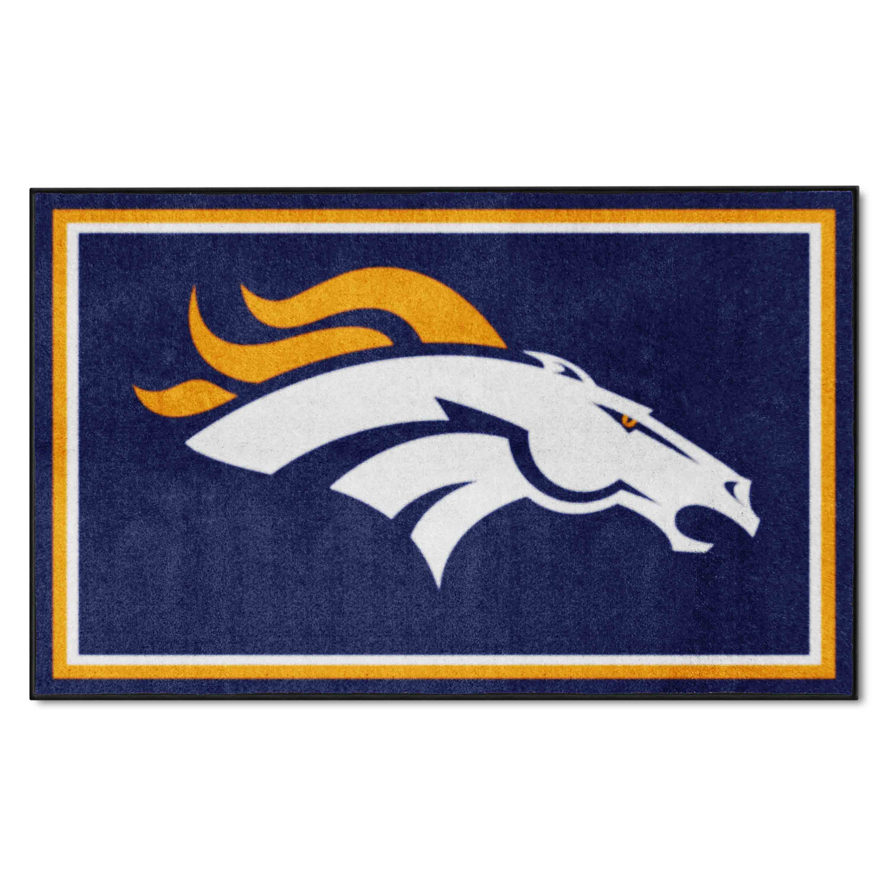 Denver Broncos 4ft. x 6ft. Plush Area Rug