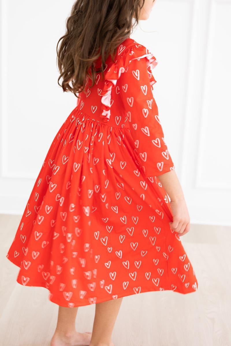 Roses are Red Ruffle Twirl Dress - Mila & Rose ®