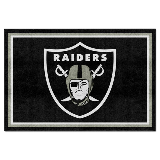 Las Vegas Raiders 5ft. x 8 ft. Plush Area Rug