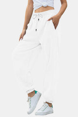 Elastic Waist Joggers with Pockets - Trendsi