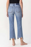 Lovervet High Rise Distressed Straight Jeans Trendsi