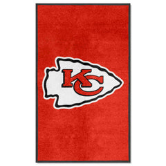 Kansas City Chiefs 3X5 High-Traffic Mat with Durable Rubber Backing - Portrait Orientation