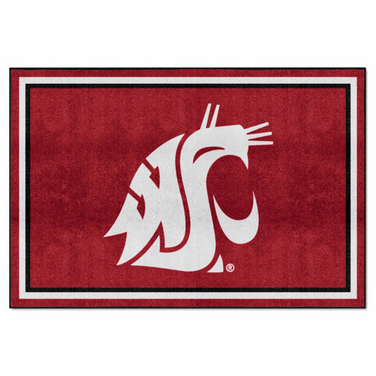 Washington State Cougars 5ft. x 8 ft. Plush Area Rug