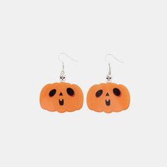 Acrylic Alloy Pumpkin Shape Earrings - Trendsi