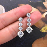 4 Carat Moissanite 925 Sterling Silver Earrings Trendsi