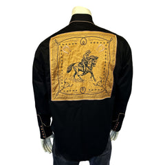 Rockmont Clothing Men's Black Embroidery & Applique Western Shirt - Rockmount Clothing