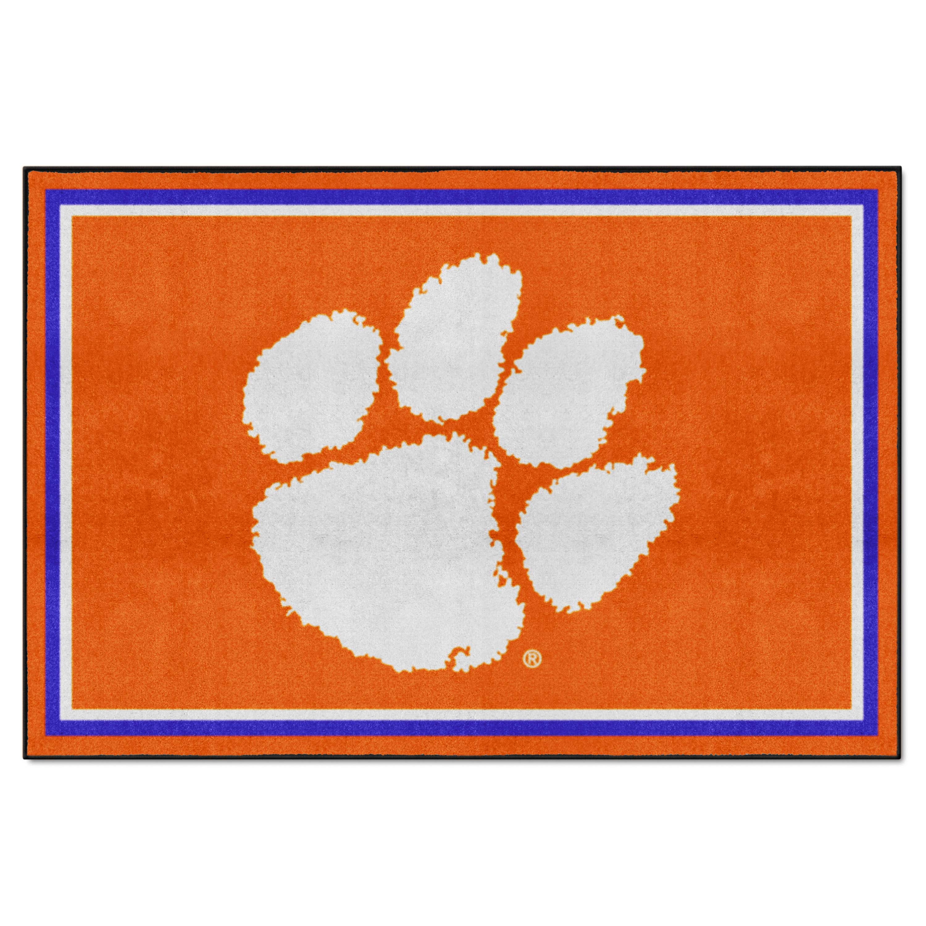 Clemson Tigers 5ft. x 8 ft. Plush Area Rug - Clemson