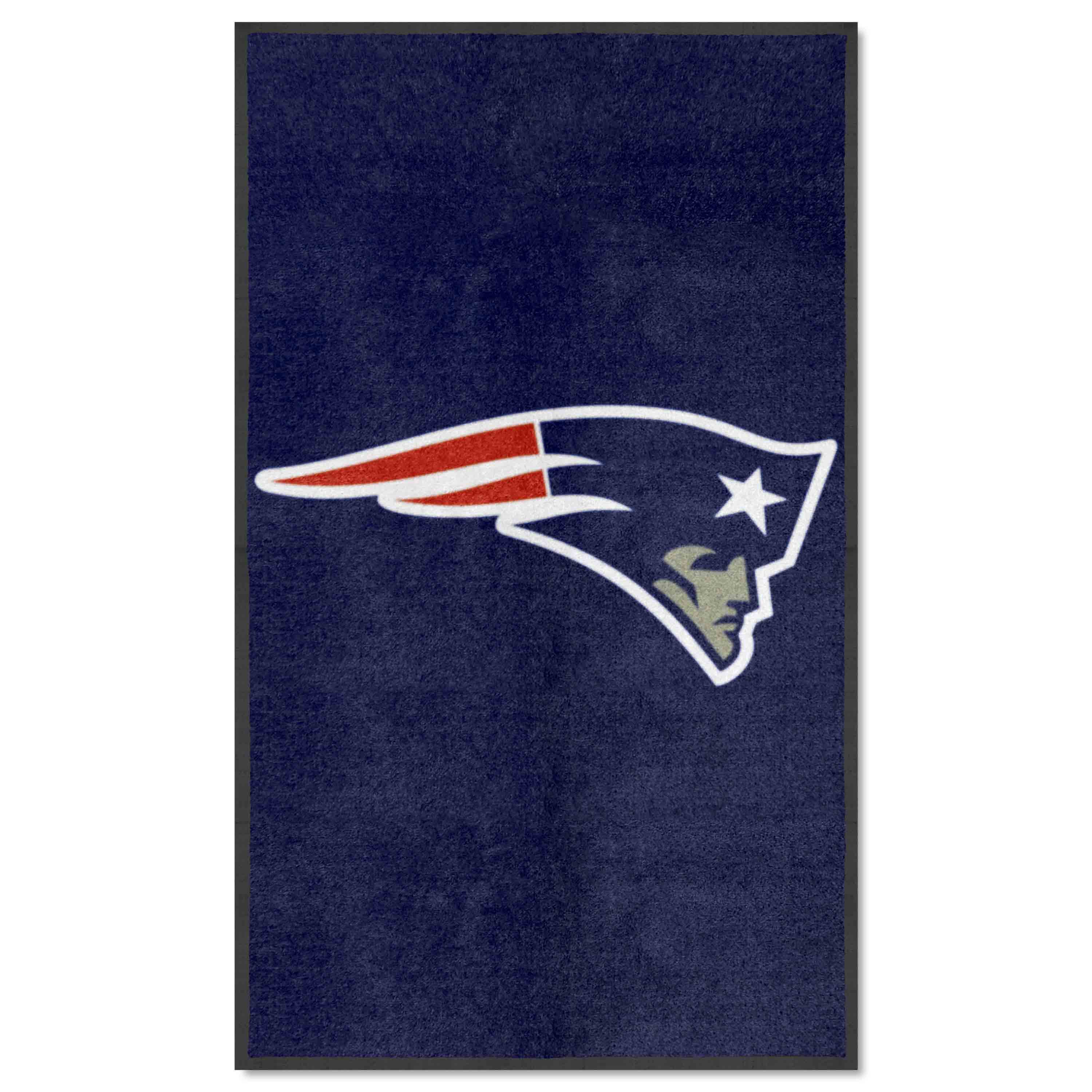 New England Patriots 3X5 High-Traffic Mat with Durable Rubber Backing - Portrait Orientation