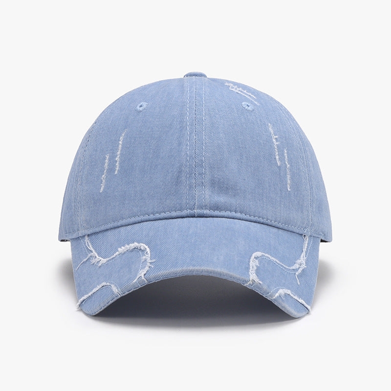 Raw Hem Adjustable Cap Trendsi