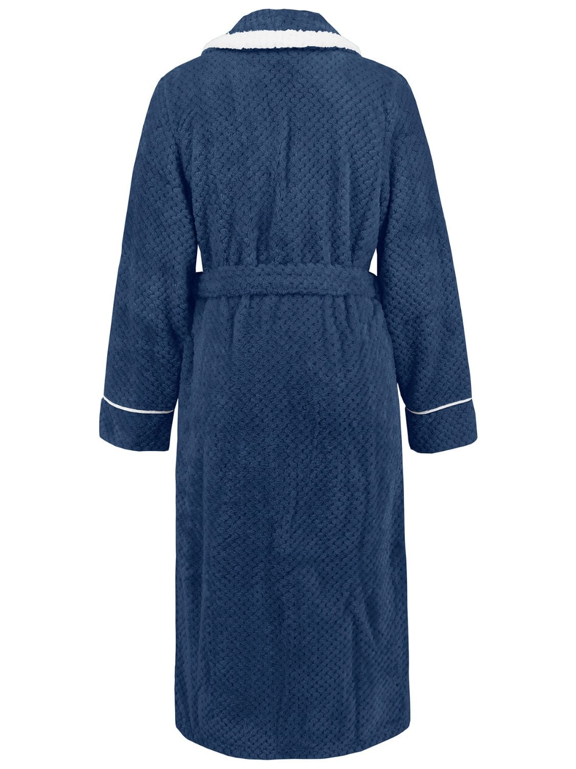 Contrast Trim Tie Waist Lounge Nightgown with Pockets - Trendsi