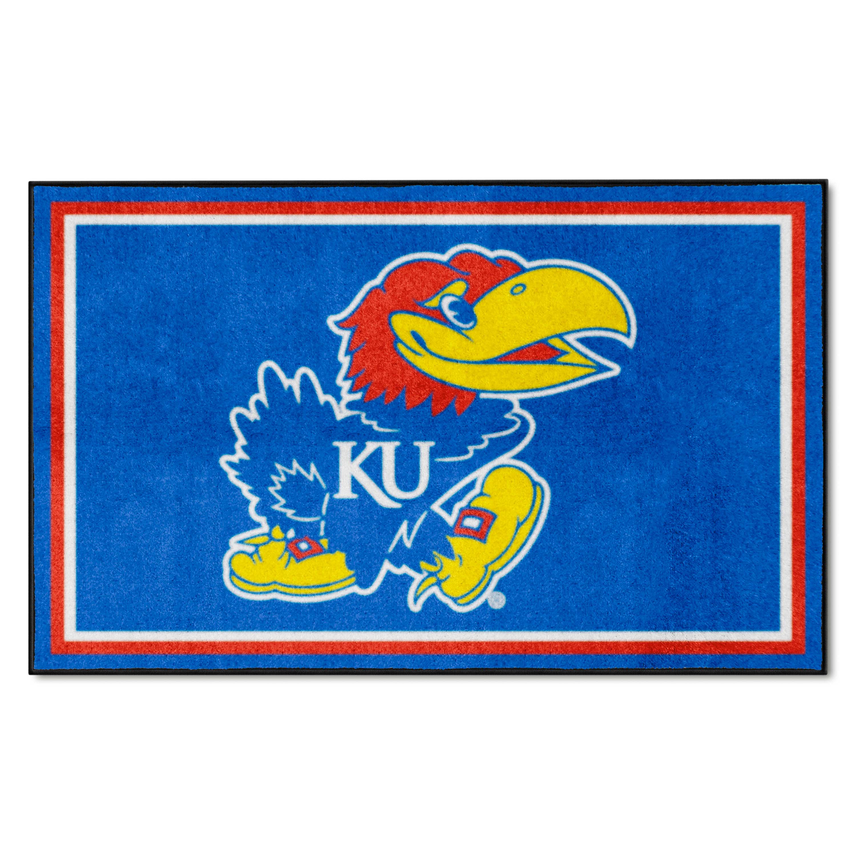 Kansas Jayhawks 4ft. x 6ft. Plush Area Rug