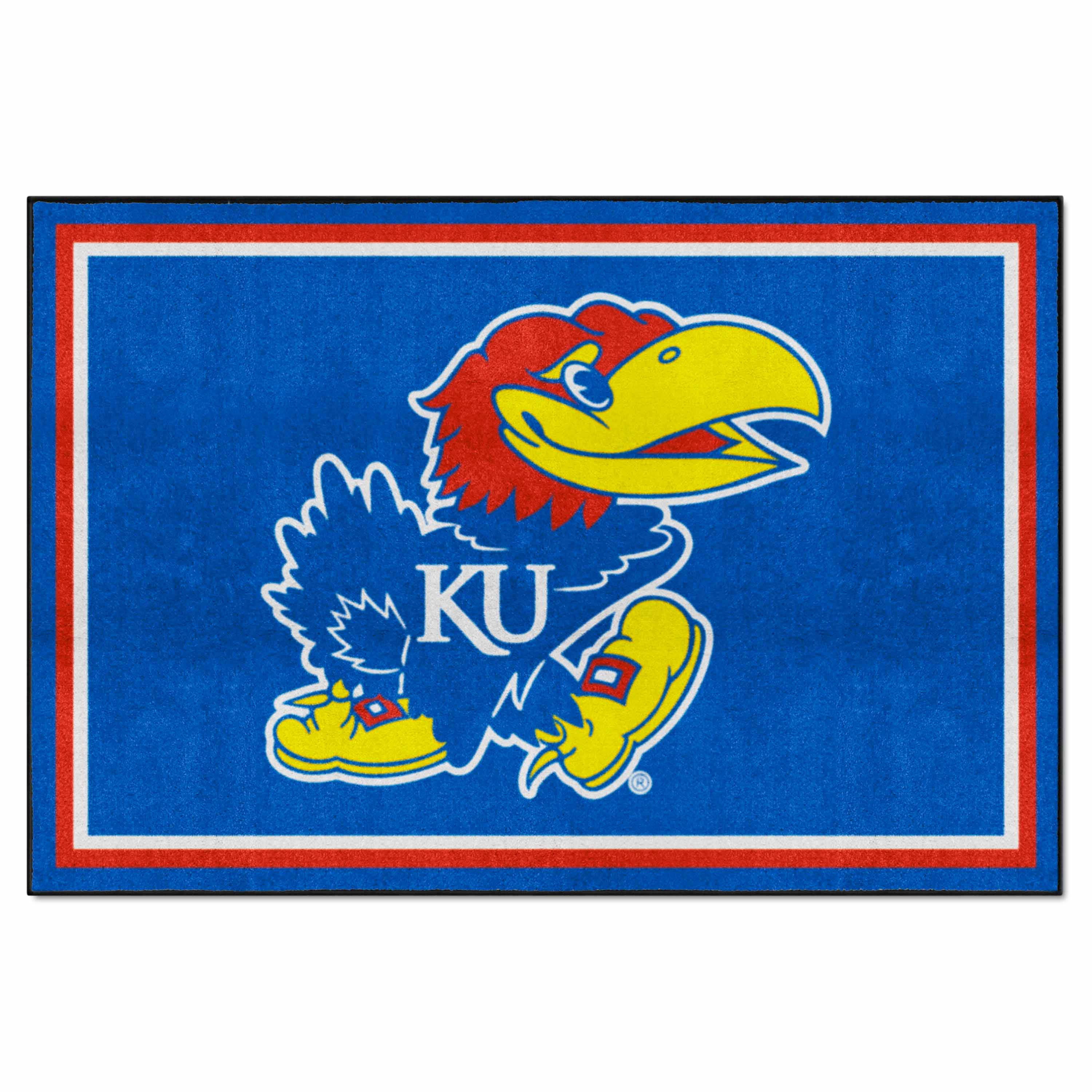 Kansas Jayhawks 5ft. x 8 ft. Plush Area Rug