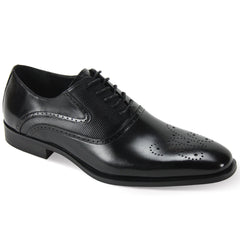 Giorgio Venturi Medallion Toe Oxford Shoe Black