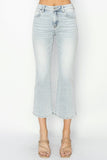 RISEN Full Size Mid Rise Cropped Flare Jeans - Trendsi