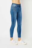 Judy Blue Full Size Cuffed Hem Skinny Jeans - Flyclothing LLC